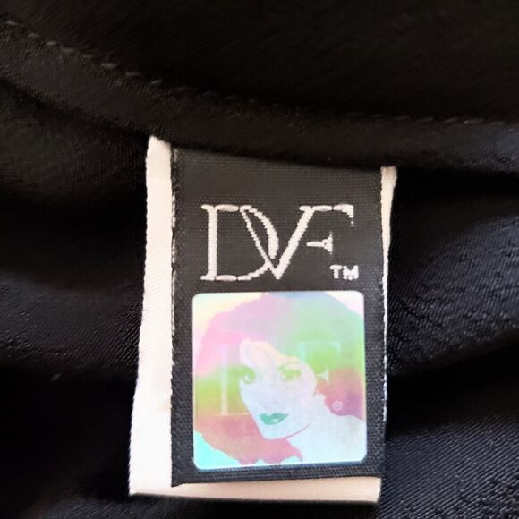 DVF Black Shirt Shift Dress, Long Sleeve, US Women's 4 - Picture 7 of 7